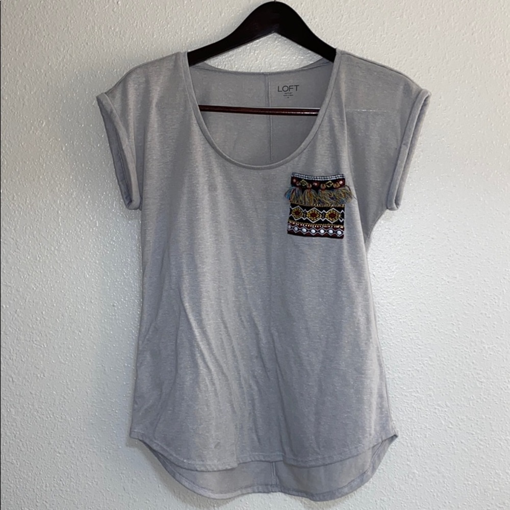 Loft Outlet Grey Top Size M